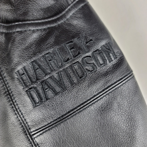 Harley Davidson Women's Black Leather Riding Pants - Picture 3 of 16